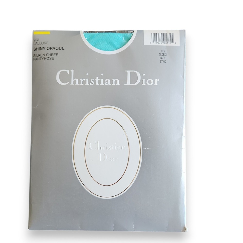 VTG L'Allure Christian Dior Jade Shiny Opaque Silken Sheer Size 2 Panty Hose 923
